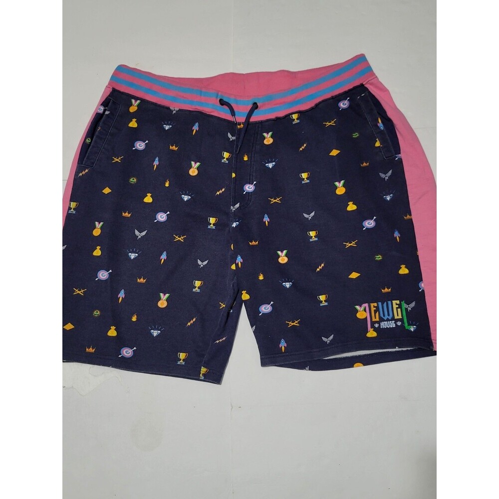 Jewel House Mens' Pink/ Blue Shorts Size Men's 4Xl